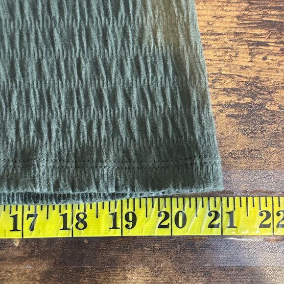 Madewell Crinkle Knit Cardigan XL Olive Green Cotton Blend Preppy Normcore EUC - Picture 6 of 8